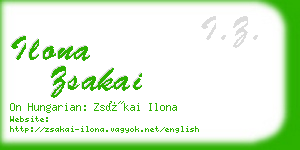 ilona zsakai business card